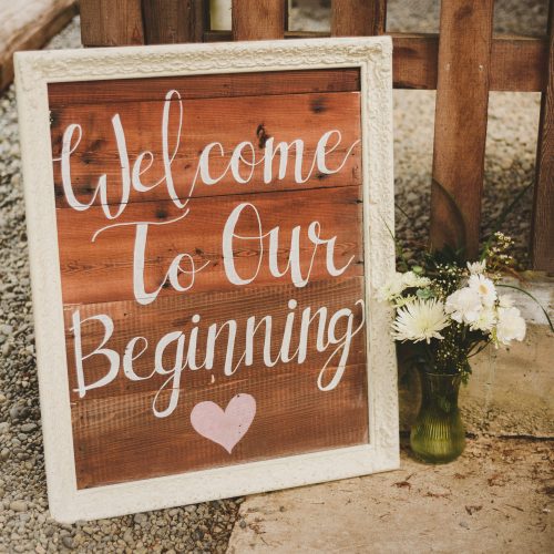 Welcome to our Beginning Wedding Sign